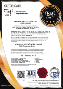 ISO 3100:2018 Kurumsal Risk Yönetim Sistemi